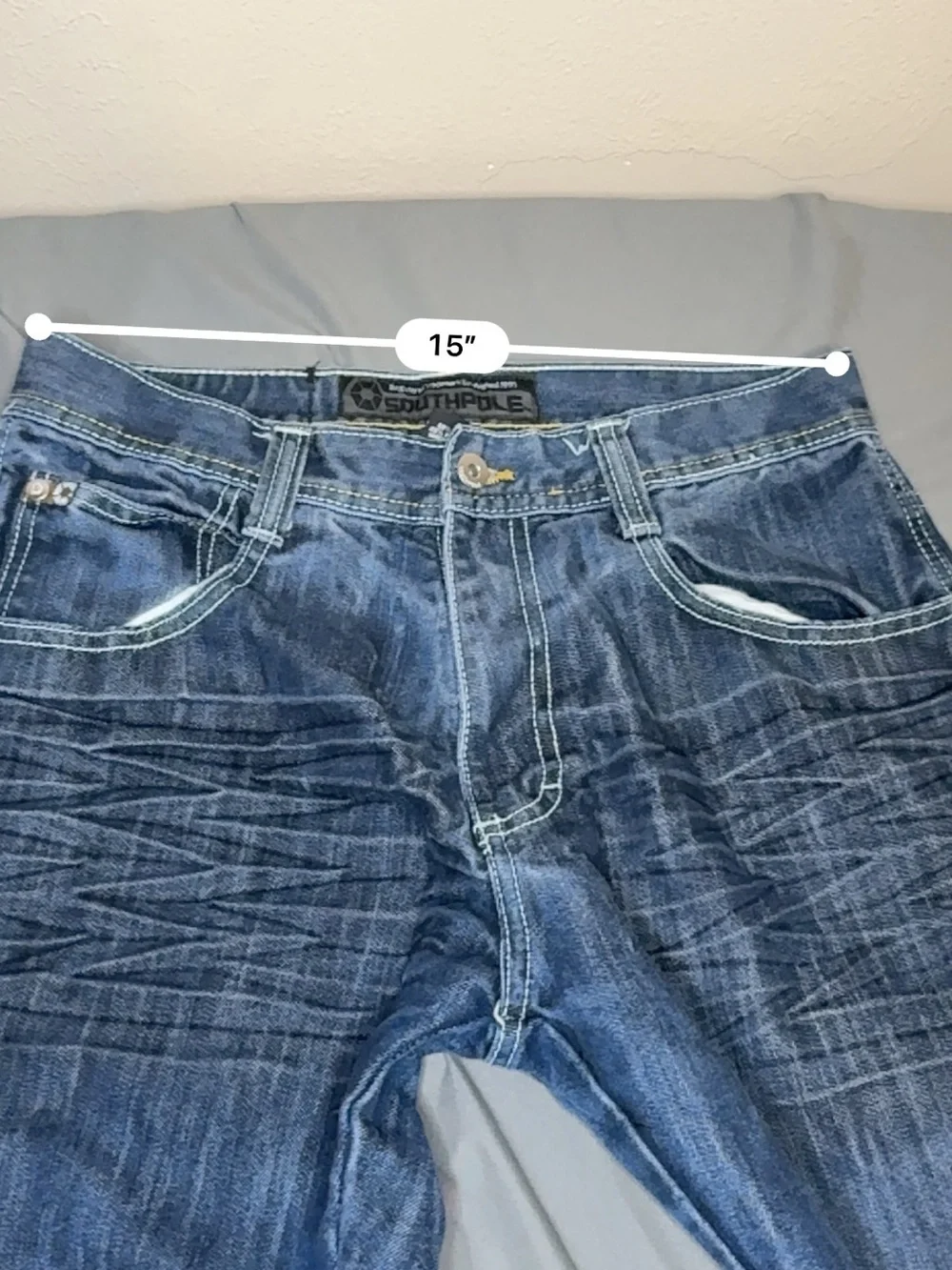 South Pole Men's Straight Leg Denim Jeans - Dark Blue Wash
